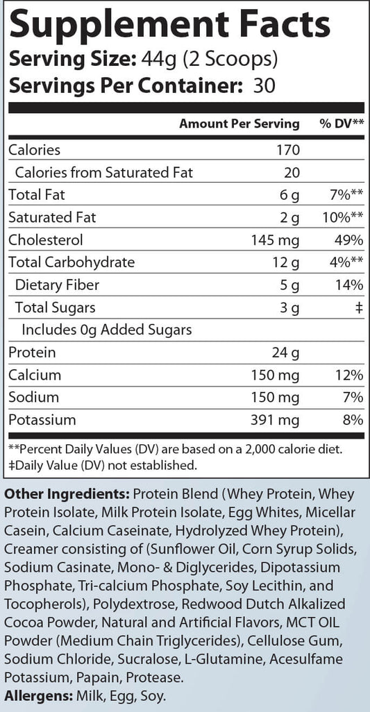 Essential Meal Replacement Protein Chocolate Milkshake - Sugar Free