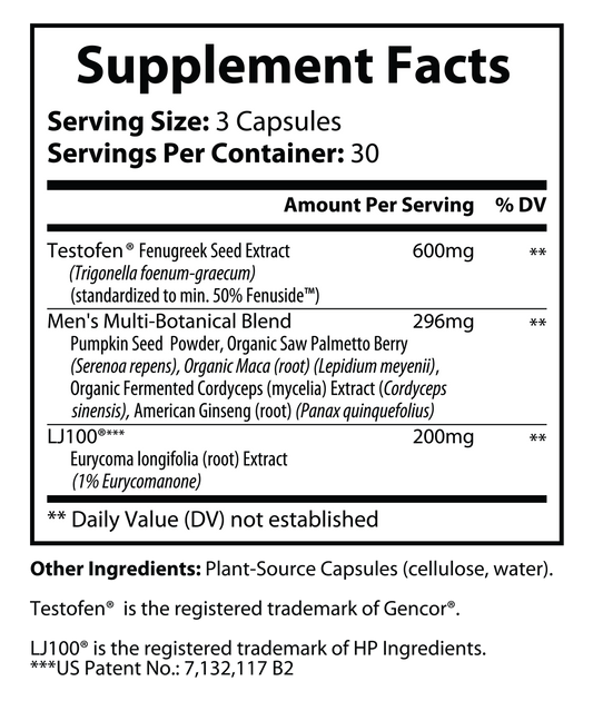 Premium Testosterone w/ Testofen ® 90-days