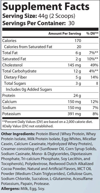 Essential Meal Replacement Protein Chocolate Milkshake - Sugar Free