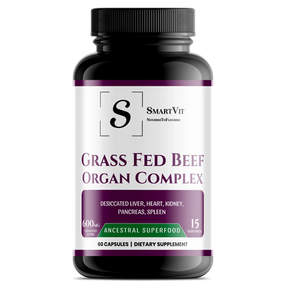Grass Fed Beef Organ Complex – Ancestral Superfood – Desiccated Liver, Heart, Kidney, Pancreas, Spleen