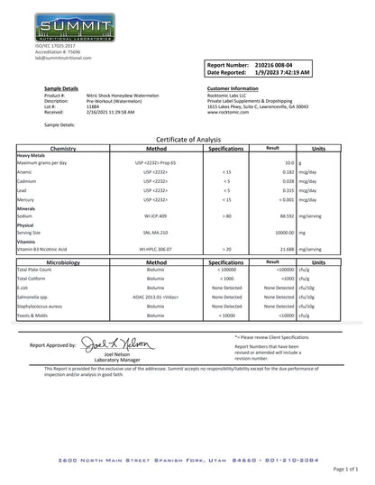 Pre-Workout Boost - Watermelon Flavor