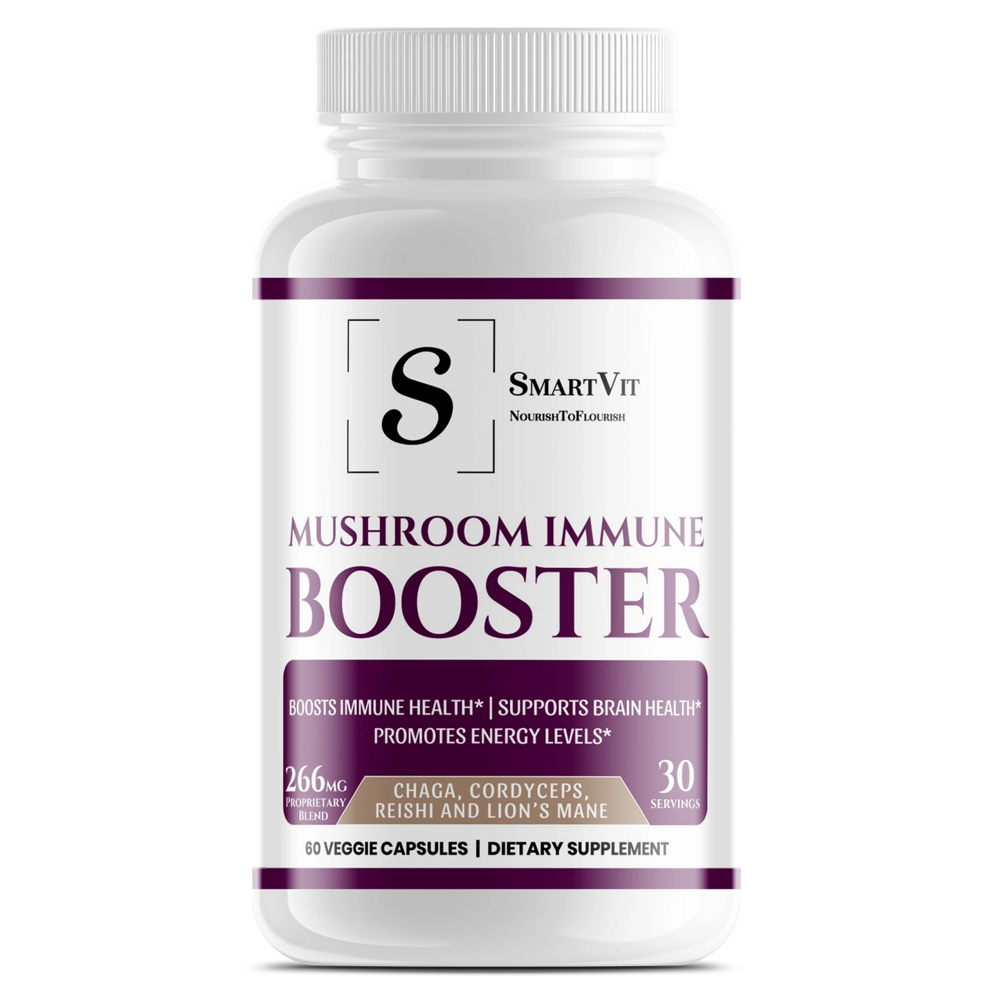 Mushroom Immune Booster: Chaga, Cordyceps, Reishi and Lion’s Mane